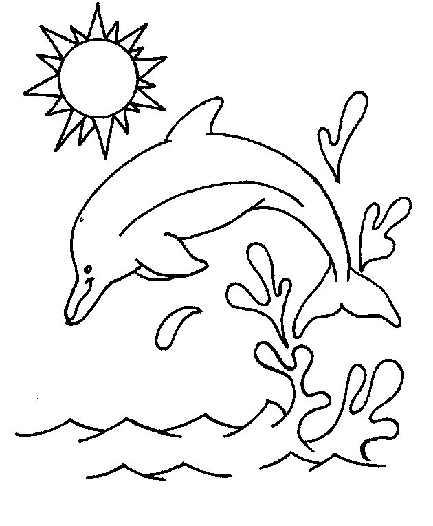 Plansa de colorat cu Delfin 24 17